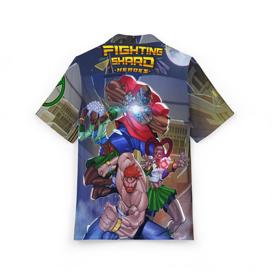 Fighting Shard Heroes Hawaiian Shirt — Retro Arcade hero Print