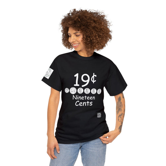 19 cent Black Tee
