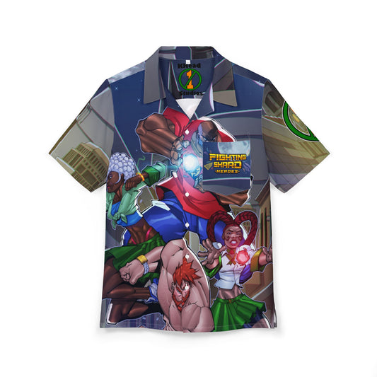 Fighting Shard Heroes Hawaiian Shirt — Retro Arcade hero Print